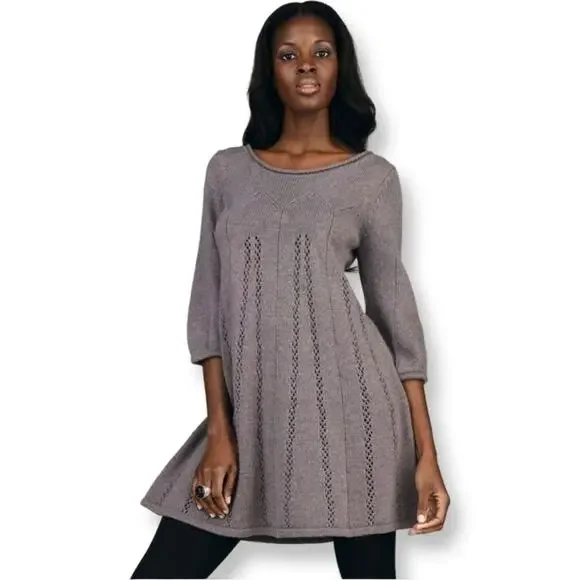 French Connection | Dresses | Vintage Y2k French Connection Gray Knit Baby  Doll Sweater Dress | Poshmark